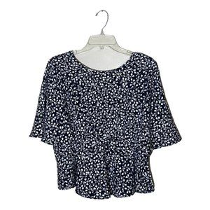 Who What Wear Short Sleeve Flounce Sleeve Side Zip